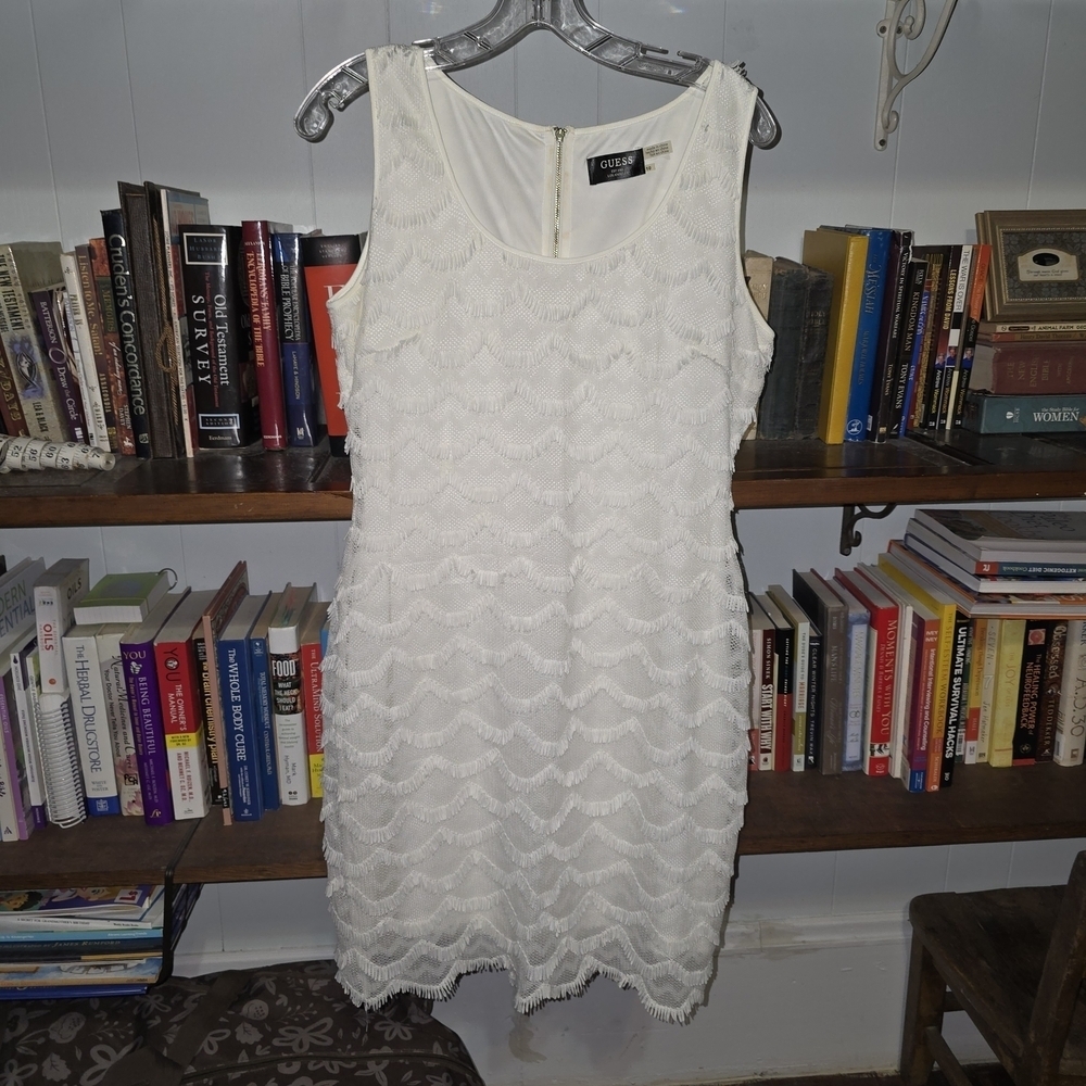 Guess White Sleeveless Dress